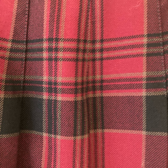 🎉Host Pick🎉 Vintage Pendleton Plaid Skirt Cabincore Wool Dark Red/ Black 14P - Picture 7 of 7